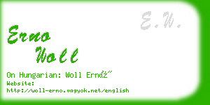 erno woll business card